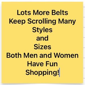 Belts lots of belts!